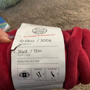 Red Jumbo Yarn